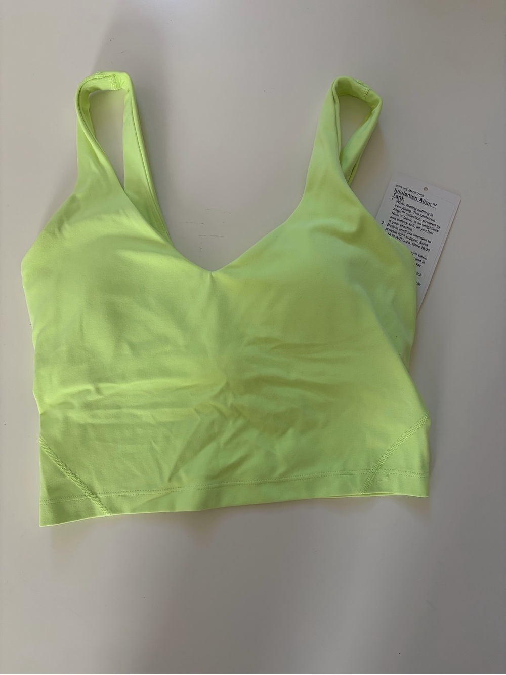 Lululemon neon align tank- size 4